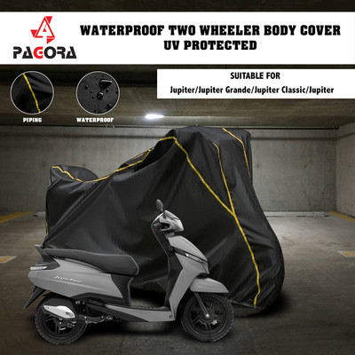 PAGORA Waterproof Two Wheeler Cover for TVS(Jupiter classic, Black)