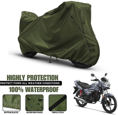OliverX Waterproof Two Wheeler Cover for Honda(Shine, Green, Black)