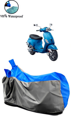 Autofly Waterproof Two Wheeler Cover for Vespa(SXL 125 BS6, Grey, Blue)
