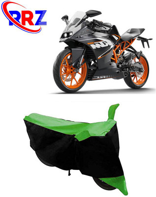 RRZ Waterproof Two Wheeler Cover for KTM(RC 200, Black, Green)