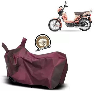 OliverX Waterproof Two Wheeler Cover for TVS(XL 100 Comfort BS6, Maroon)
