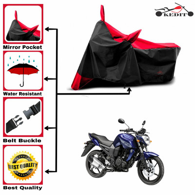 KEDIT Two Wheeler Cover for Yamaha(FZ-FI, Red, Black)