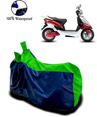 Autofly Waterproof Two Wheeler Cover for Hero(Electric Maxi, Blue, Green)