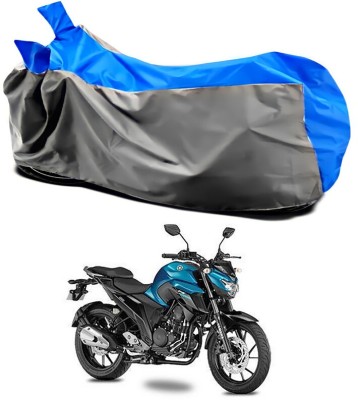 AUTOGARH Two Wheeler Cover for Yamaha(FZ 25, Grey, Blue)