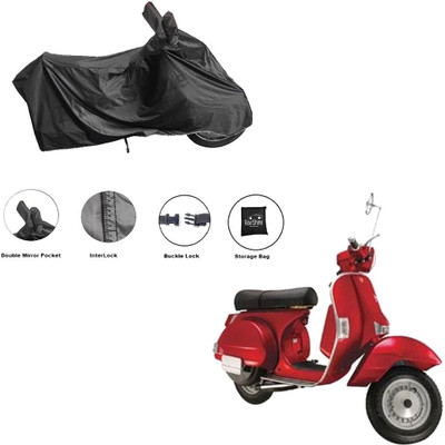 RiderShine Waterproof Two Wheeler Cover for LML(Star Euro 150, Black)