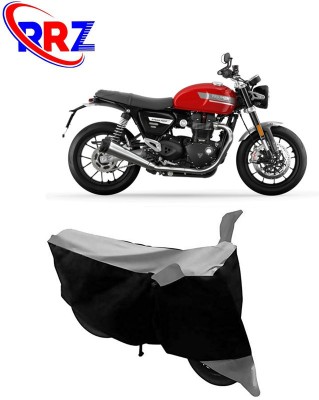 RRZ Waterproof Two Wheeler Cover for Triumph(Twin, Black, Grey)