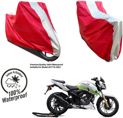 AUTOCAD Waterproof Two Wheeler Cover for Yamaha(YZF R1M BS6, Silver, Red)