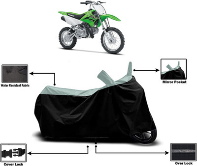 Amexride Two Wheeler Cover for Kawasaki(KLX 110, Multicolor)