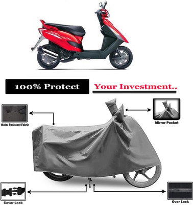 Amexride Two Wheeler Cover for Bajaj(Kristal, Grey)