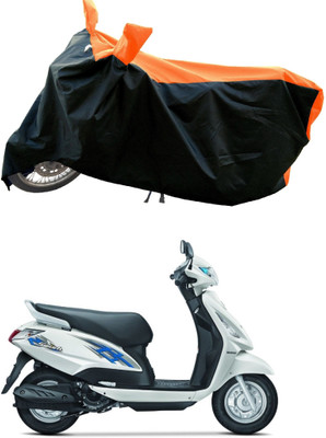 DeepShakshi AUTOMOTIVE Waterproof Two Wheeler Cover for Suzuki(Swish 125, Orange, Black)
