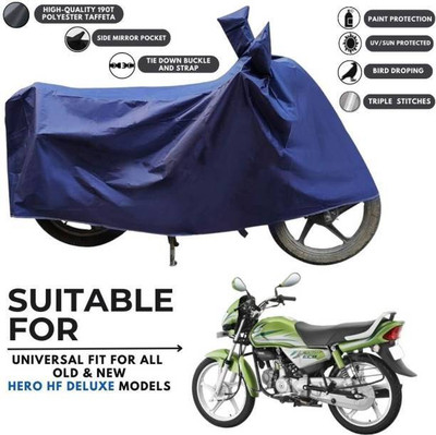 LIFE TO HUB Two Wheeler Cover for Hero(HF Deluxe BS6, Blue)