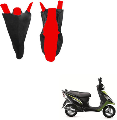 RiderShine Waterproof Two Wheeler Cover for TVS(Scooty Streak, Black, Red)