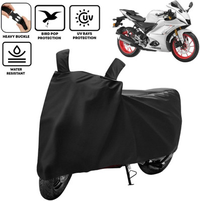 Amikan Waterproof Two Wheeler Cover for Yamaha(R15, Black)