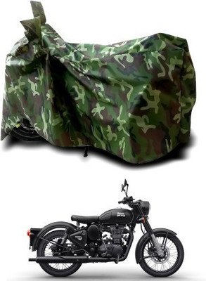 jauli Waterproof Two Wheeler Cover for Royal Enfield(350, Green)