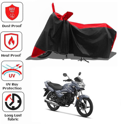 AIKOZIYA Waterproof Two Wheeler Cover for Honda(Shine, Black, Red)