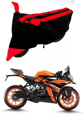 AutoGalaxy Waterproof Two Wheeler Cover for KTM(RC 125, Red, Black)