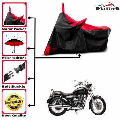 KEDIT Two Wheeler Cover for Royal Enfield(Thunderbird, Red, Black)