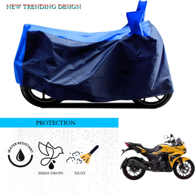 ANTHUB Waterproof Two Wheeler Cover for Hero(MotoCorp Xtreme 200S, Black, Blue)