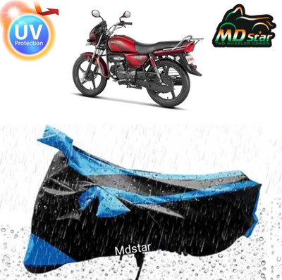 Mdstar Waterproof Two Wheeler Cover for Universal For Bike(Africa Twin, Blue, Black)