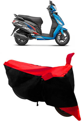 GANPRA Two Wheeler Cover for Hero(Maestro Edge 110 BS6, Black, Red)