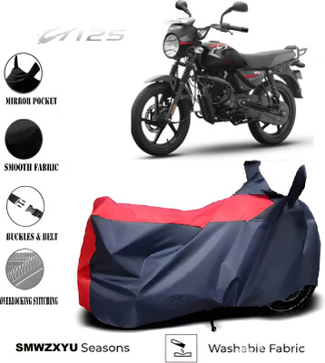 smwzxyu Waterproof Two Wheeler Cover for Bajaj(Red, Blue)