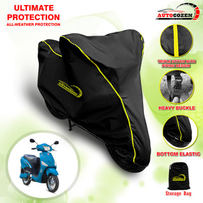AUTOCOZEN Waterproof Two Wheeler Cover for Hero(Electric Optima HS500 ER, Black)
