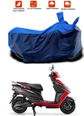 Mdstar Waterproof Two Wheeler Cover for Ampere(Zeal, Blue, Blue)