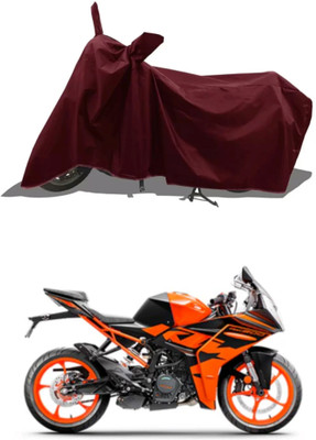 WMIZEXA Waterproof Two Wheeler Cover for Universal For Bike(200 Duke, Maroon)
