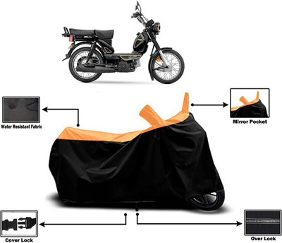 Amexride Two Wheeler Cover for TVS(Heavy Duty Super XL, Orange)