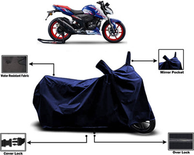 KEDIT Two Wheeler Cover for TVS(Apache RTR 165 RP, Blue)