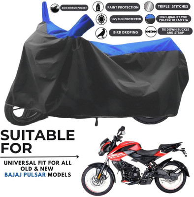 ZAQE Two Wheeler Cover for Bajaj(Pulsar 200NS FI BS6, Black, Blue)