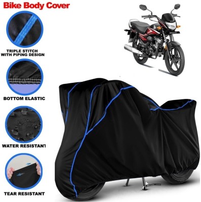 Grizzly Two Wheeler Cover for Honda(CB Shine, Black, Blue)