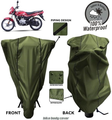 MADAFIYA Two Wheeler Cover for Bajaj(Platina 100 BS6, Green, Black)