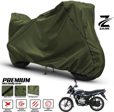 ZAQE Two Wheeler Cover for Bajaj(Platina 100 DTS-i, Green, Black)