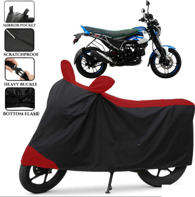 TENNYCER Waterproof Two Wheeler Cover for Bajaj(Freedom, Black, Red)