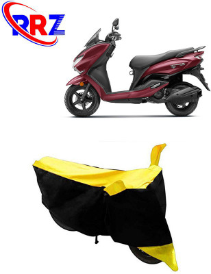 RRZ Waterproof Two Wheeler Cover for Suzuki(Burgman Street 125, Black, Yellow)