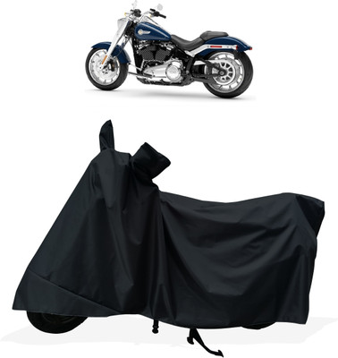 Tricway Two Wheeler Cover for Harley Davidson(Fat Boy, Black)