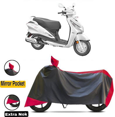 HWSXQAE Waterproof Two Wheeler Cover for Hero(Red, Black)