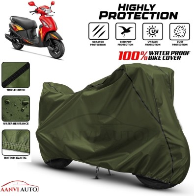 Aanvi Auto Waterproof Two Wheeler Cover for Hero(Pleasure, Green, Black)