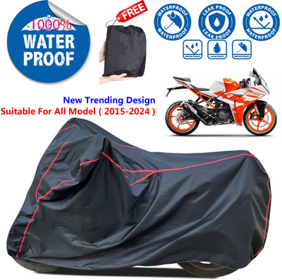 AutoGalaxy Waterproof Two Wheeler Cover for KTM(RC 125 BS6, Black)