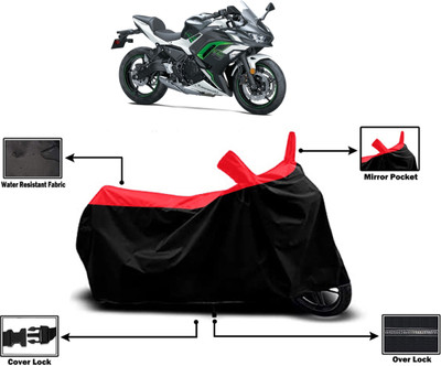 Amexride Two Wheeler Cover for Kawasaki(Ninja 650 BS6, Red)