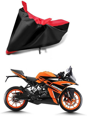 AutoGalaxy Waterproof Two Wheeler Cover for KTM(RC 125, Red, Black)