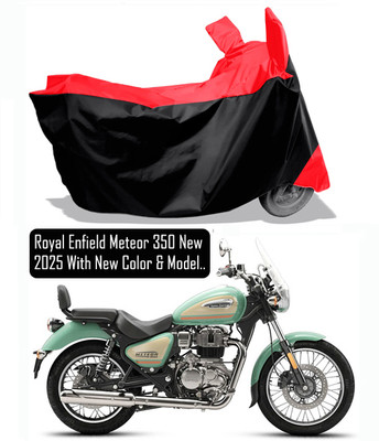 Amexride Two Wheeler Cover for Royal Enfield(Meteor, Red, Black)