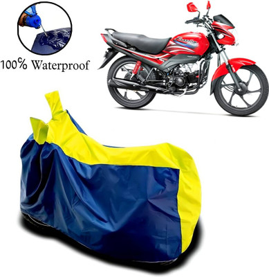 APNEK Waterproof Two Wheeler Cover for Hero(Passion Pro i3S, Yellow, Blue)