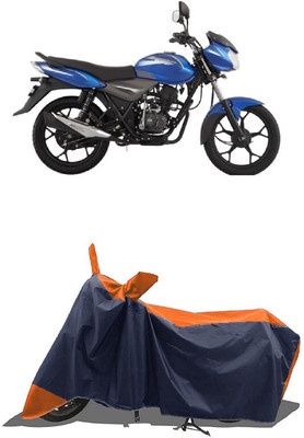 SUGASHRI Waterproof Two Wheeler Cover for Bajaj(Discover 110, Orange, Blue)