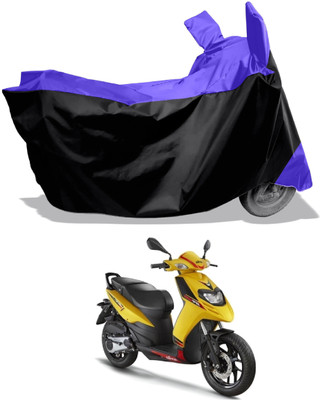 Amexride Two Wheeler Cover for Aprilia(SR 125, Black, Blue)