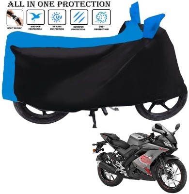 xodi Waterproof Two Wheeler Cover for Yamaha(R15 s, Black, Blue)