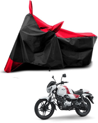 KEDIT Two Wheeler Cover for Bajaj(V12, Red, Black)