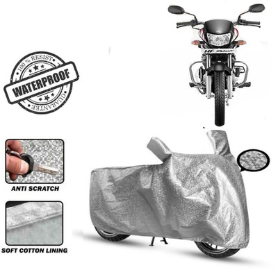 ROYAL AUTO MART Waterproof Two Wheeler Cover for Hero(HF, Silver)