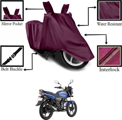 DeepShakshi AUTOMOTIVE Two Wheeler Cover for Bajaj(Discover 100 DTS-i, Maroon)